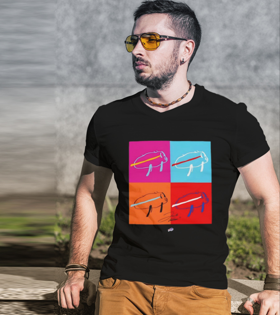 New Era Buffalo Bills Multi Color Billustration Pop T-Shirt