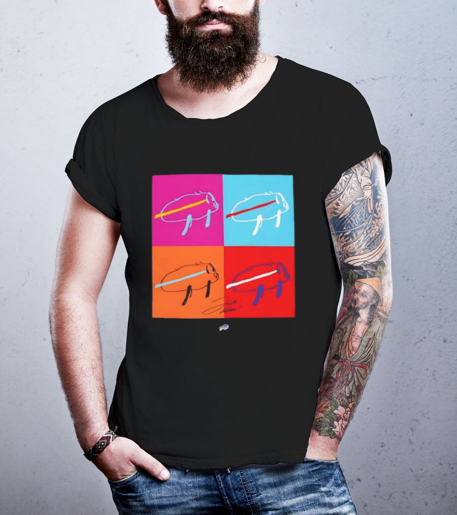 New Era Buffalo Bills Multi Color Billustration Pop T-Shirt