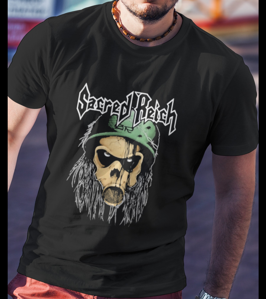 Sacred Reich OD Skull Soldier Helmet T-Shirt