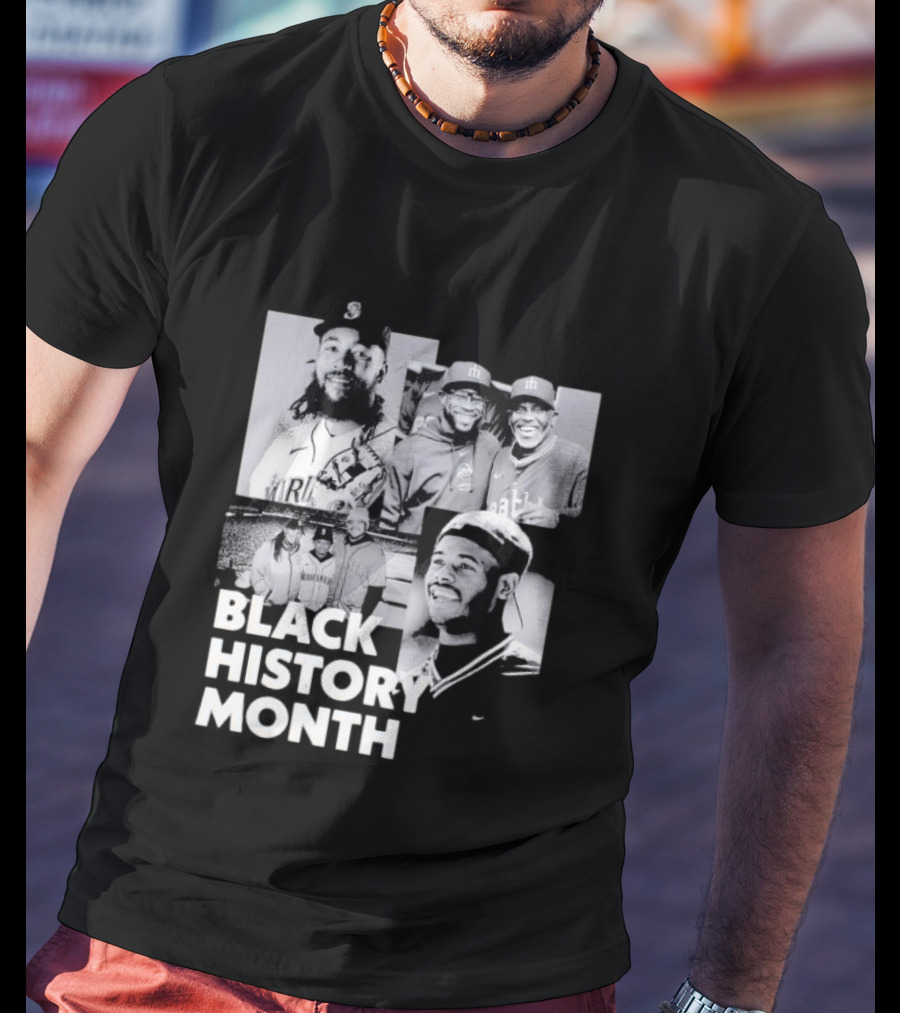 Seattle Mariners Ken Griffey Jr Black History Month Celebration T-Shirt