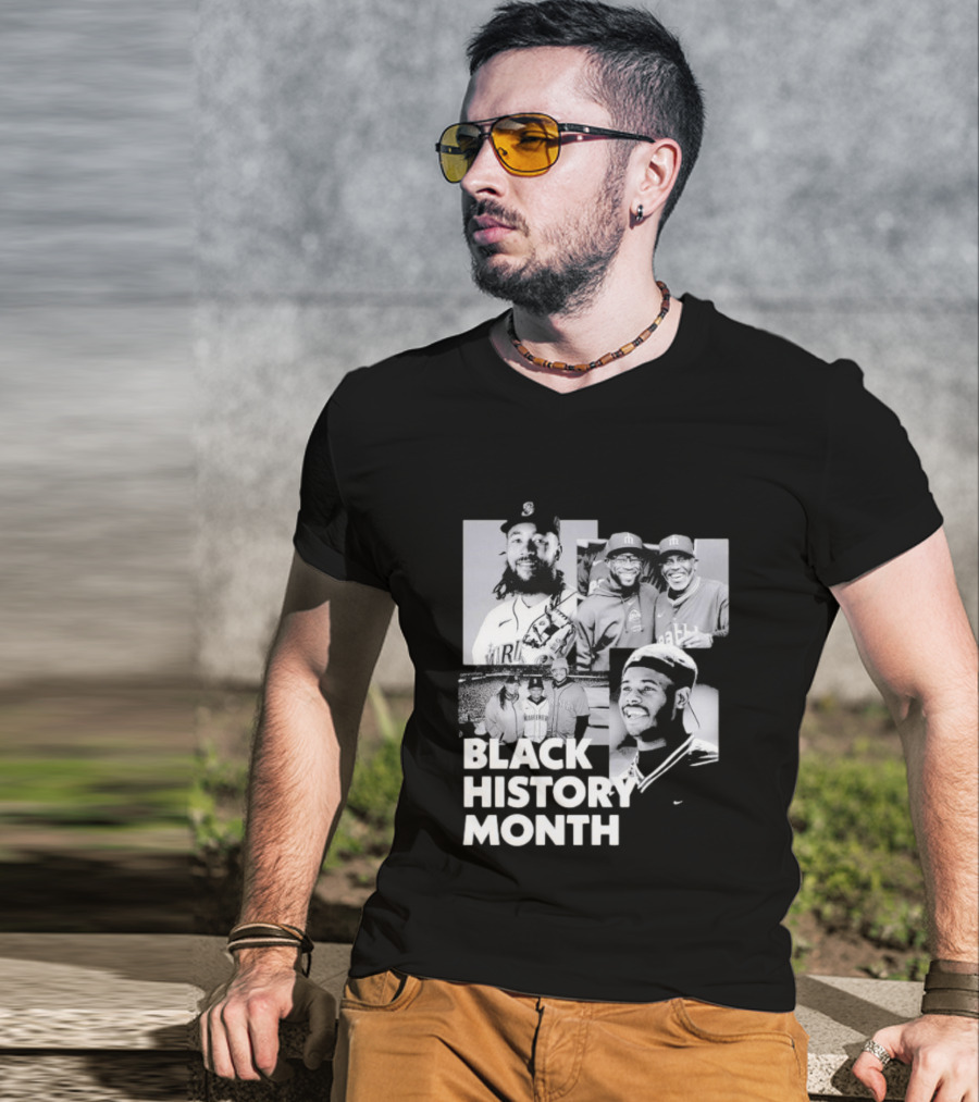 Seattle Mariners Ken Griffey Jr Black History Month Celebration T-Shirt