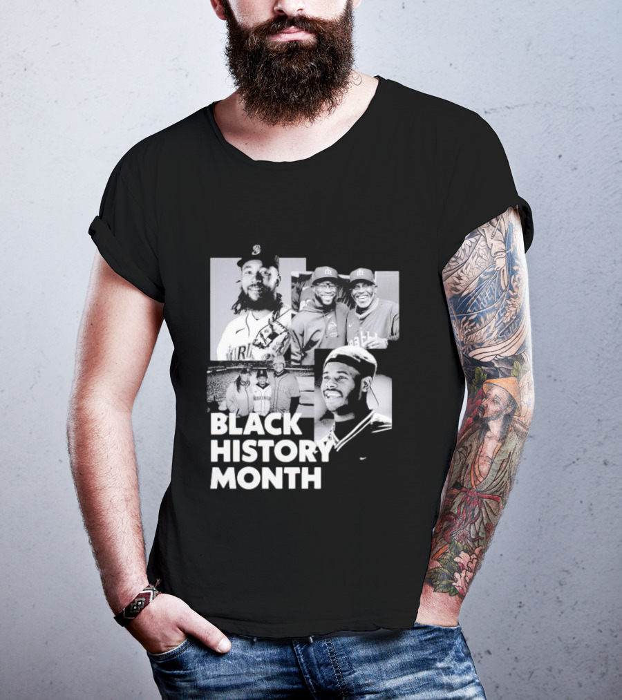 Seattle Mariners Ken Griffey Jr Black History Month Celebration T-Shirt