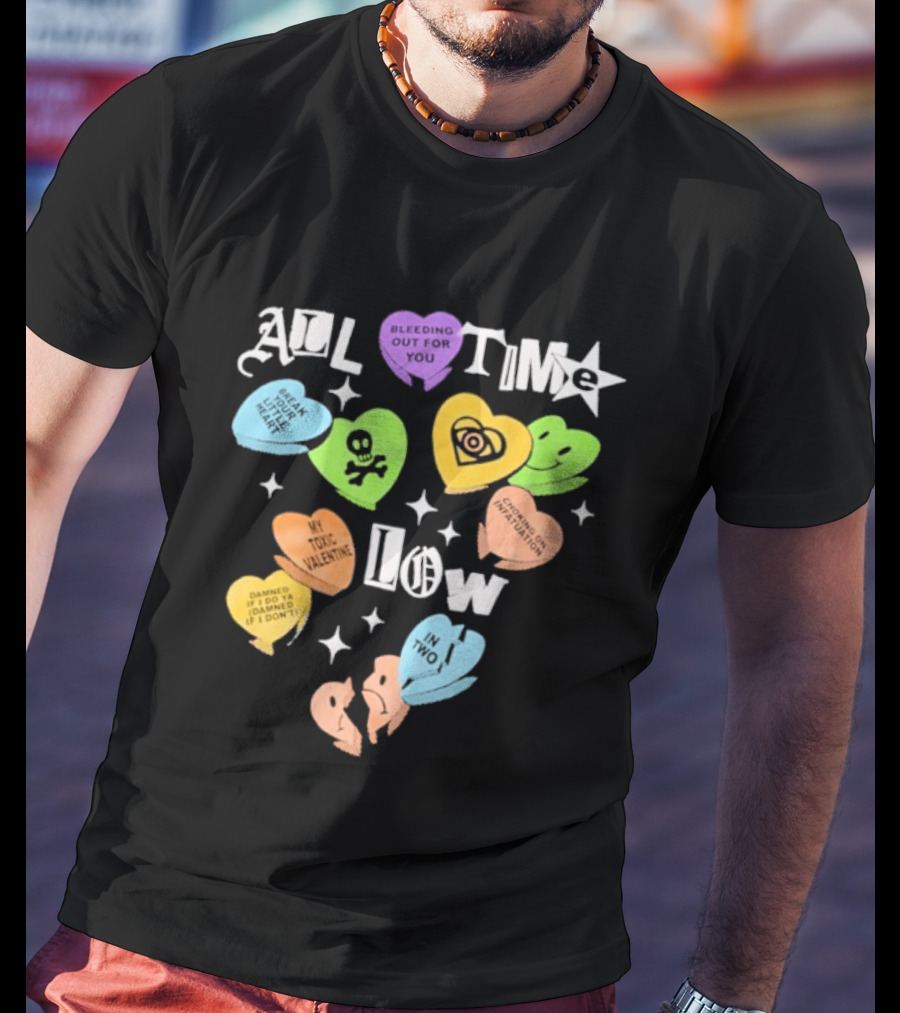 All Time Low Valentine's 2026 Candy Hearts T-Shirt