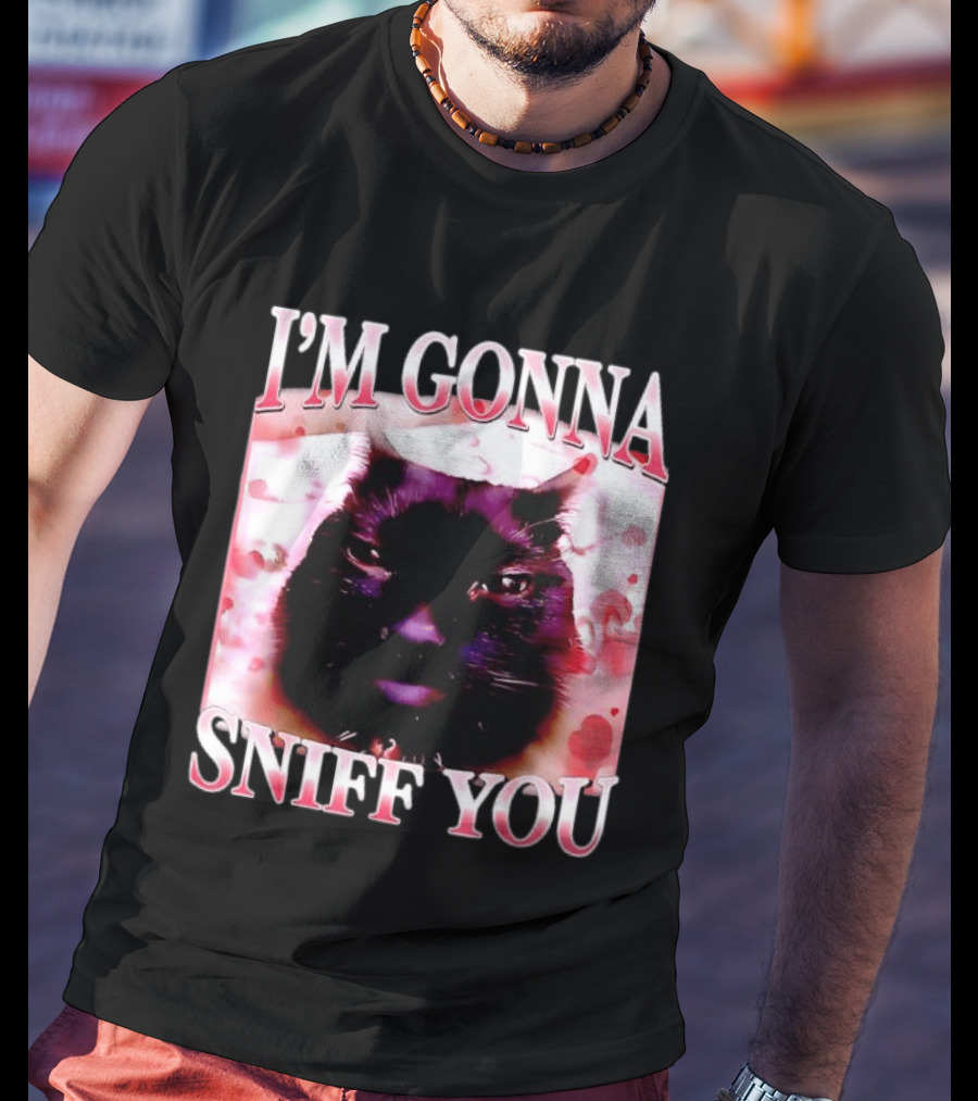 I'm Gonna Sniff You Cat Meme Valentine Aesthetic T-Shirt