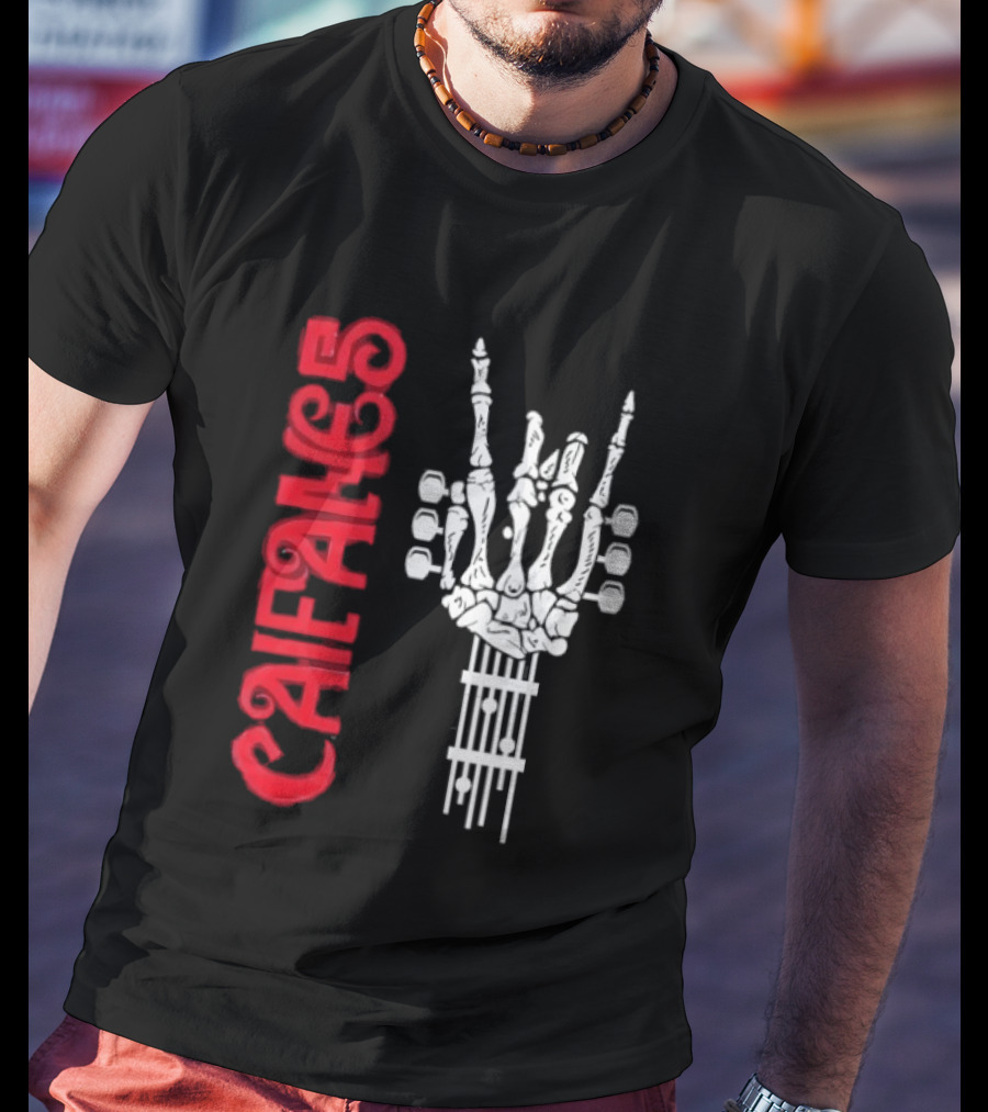 CAIFANES Skull Guitar Rock Silence T-Shirt