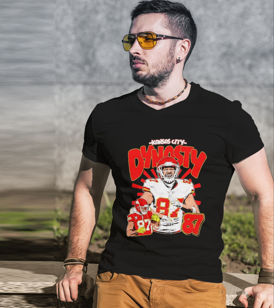 Kansas City Dynasty 87 Kelce Football Legacy T-Shirt