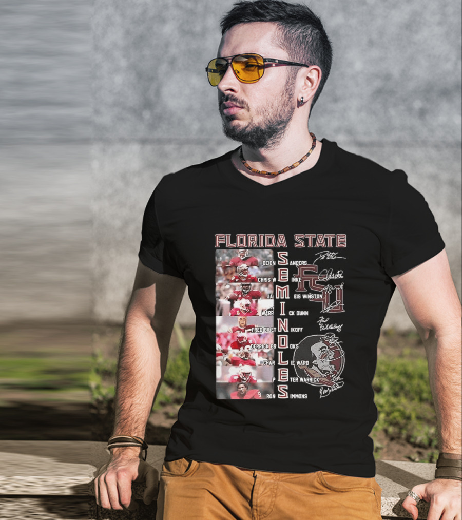 FSU Seminoles Football Player College Name And Thank You For The Memories T-Shirt