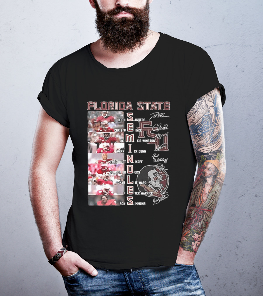 FSU Seminoles Football Player College Name And Thank You For The Memories T-Shirt