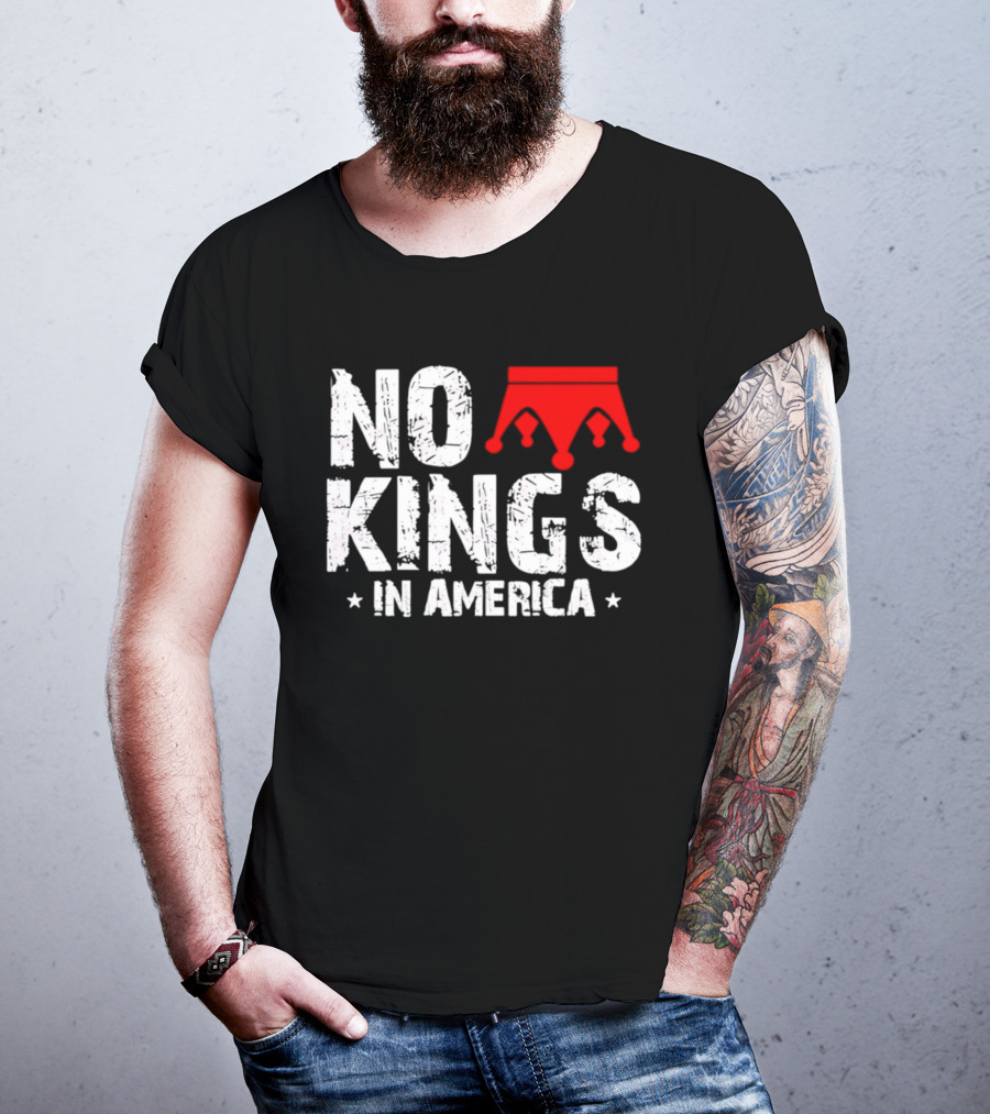 No Kings In America Red Crown T-Shirt
