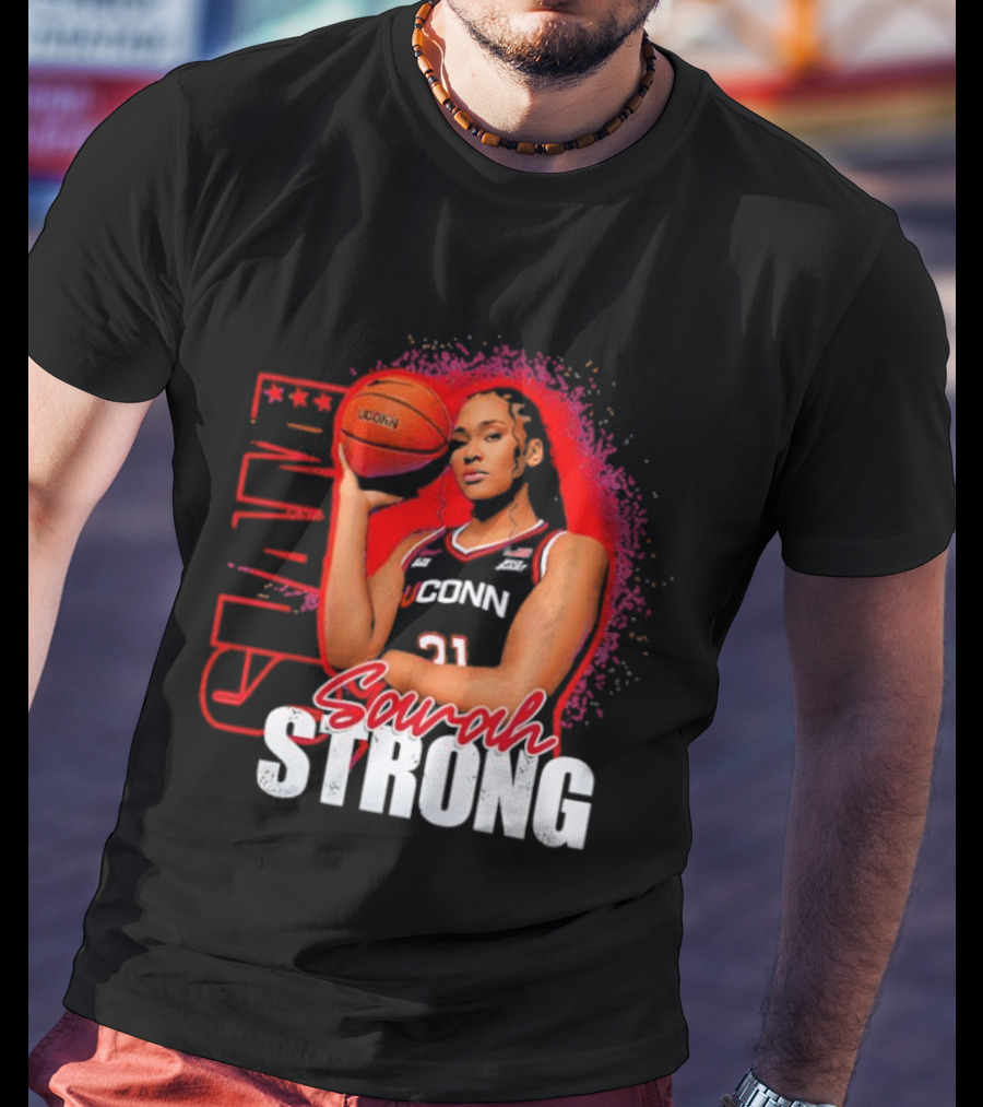 SLAM Sarah Strong #21 UConn Huskies Basketball Star T-Shirt