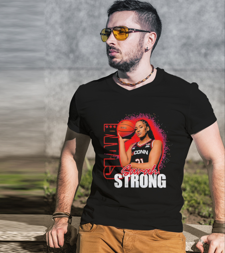 SLAM Sarah Strong #21 UConn Huskies Basketball Star T-Shirt