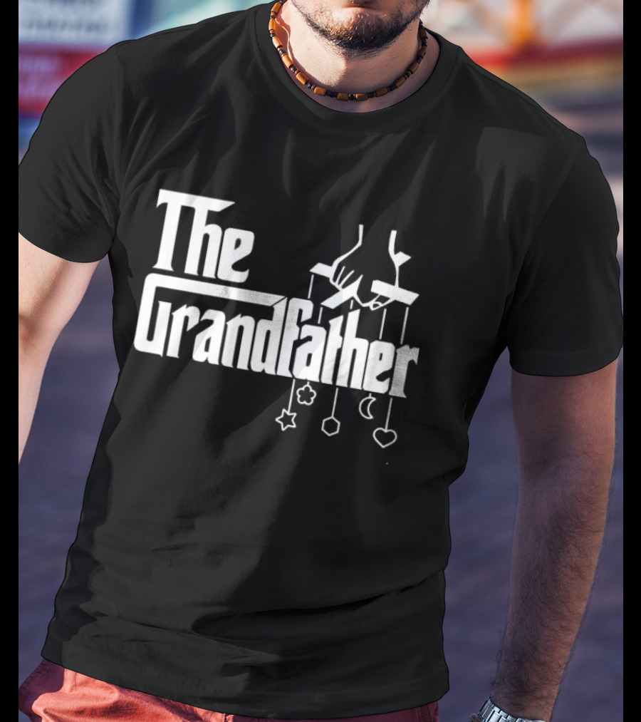 The Grandfather Puppet Strings Godfather Parody With Handguns And Baby Mobile T-Shirt