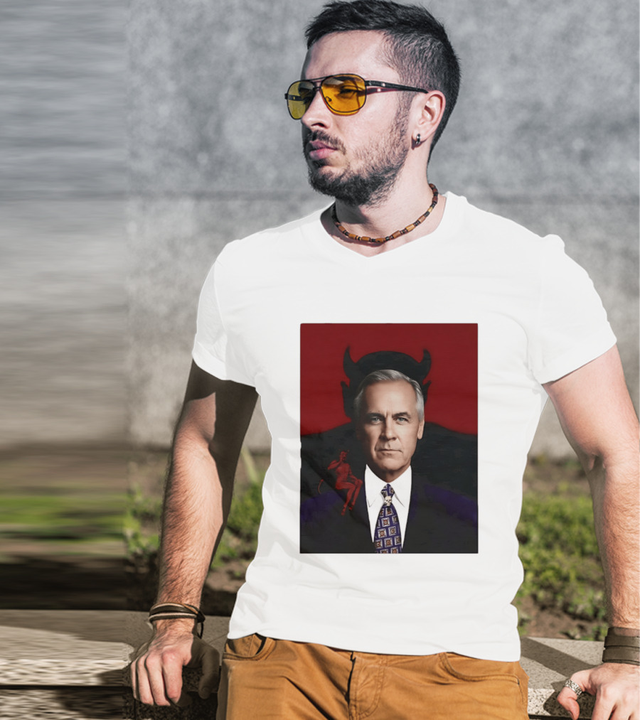 Mark Carney Devil Horns Red T-Shirt