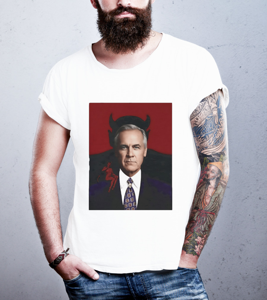 Mark Carney Devil Horns Red T-Shirt