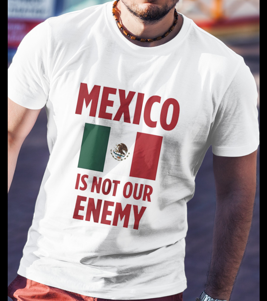 Mexico Is Not Our Enemy Flag Design With Mexican Flag T-Shirt