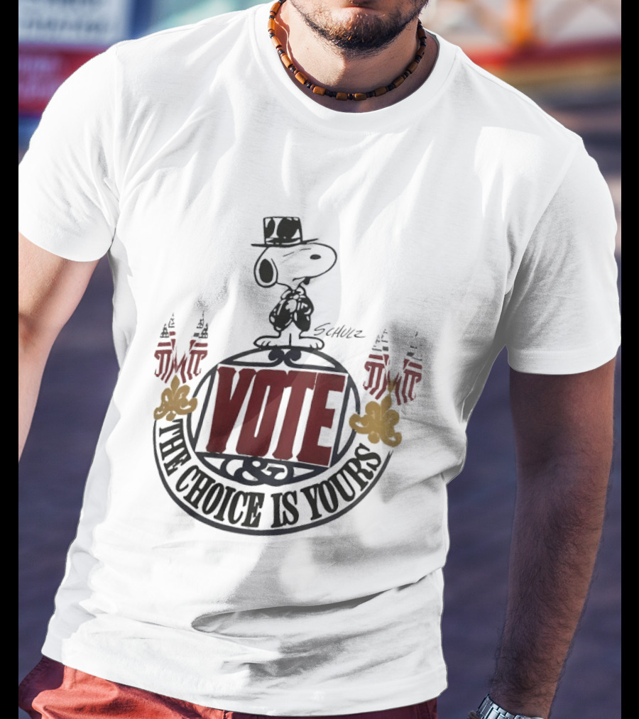 Snoopy Vote The Choice Is Yours Schulz Patriotic T-Shirt
