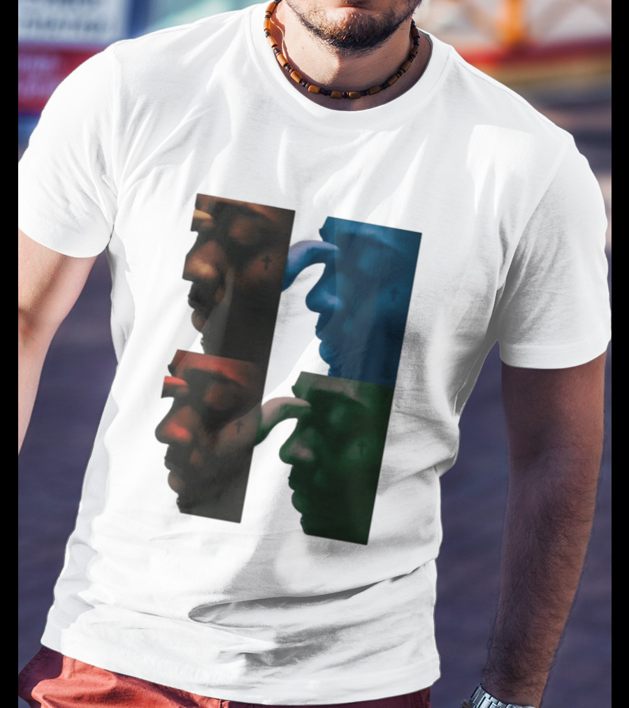 Brent Faiyaz Album Cover Cross Tattoo Four Panel Side Profile T-Shirt