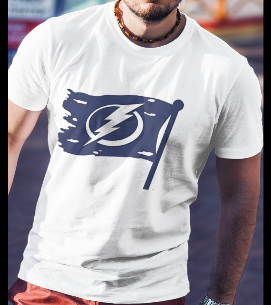 Tampa Bay Lightning 2026 Stadium Series Boyfriend Flag Lightning Bolt T-Shirt