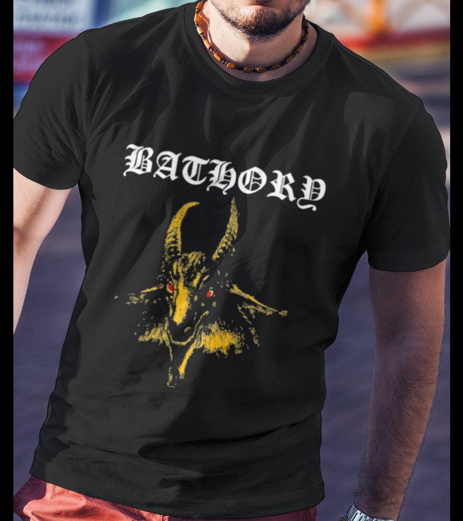 Bathory Classic Goat Graphic Vintage Heavy Metal Merchandise T-Shirt