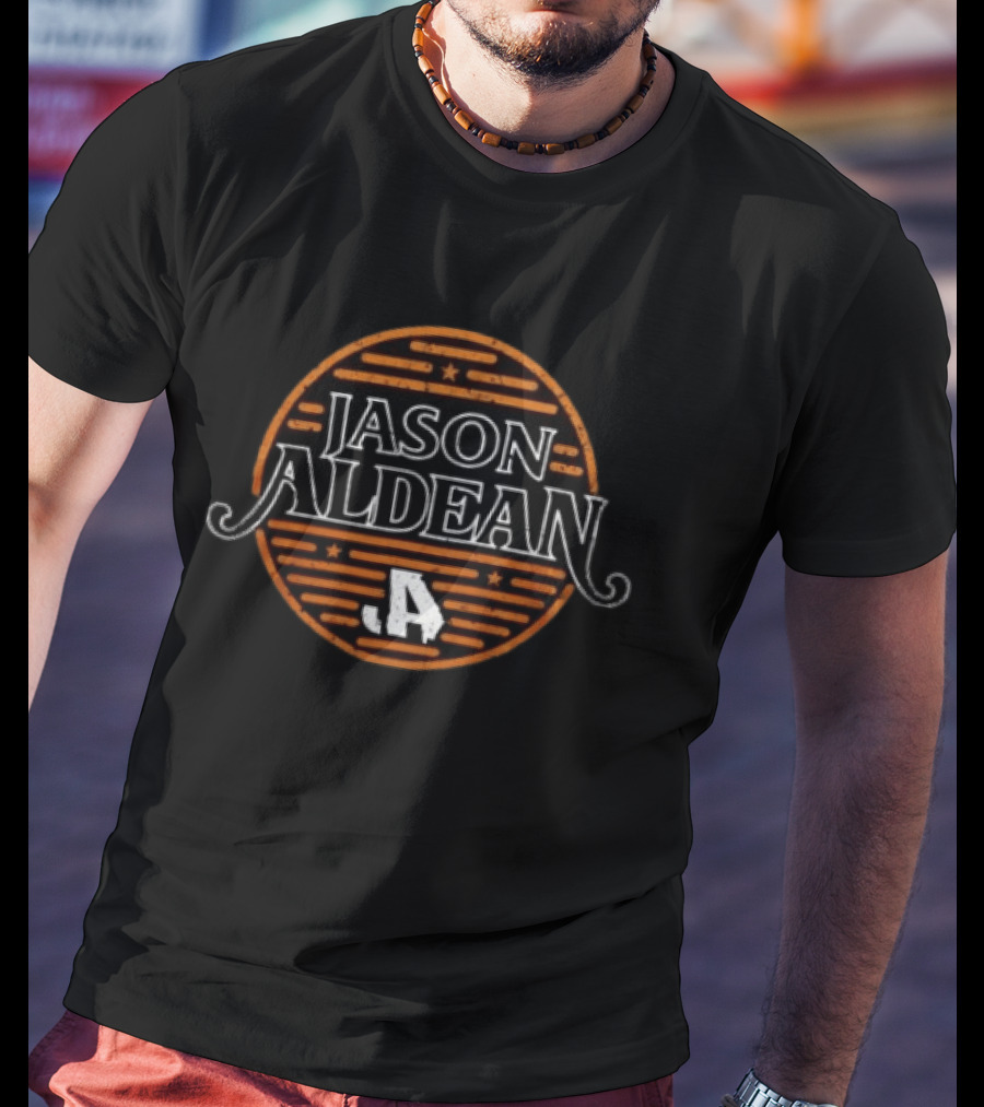 Jason Aldean Full Throttle World Tour 2026 JA Circle T-Shirt