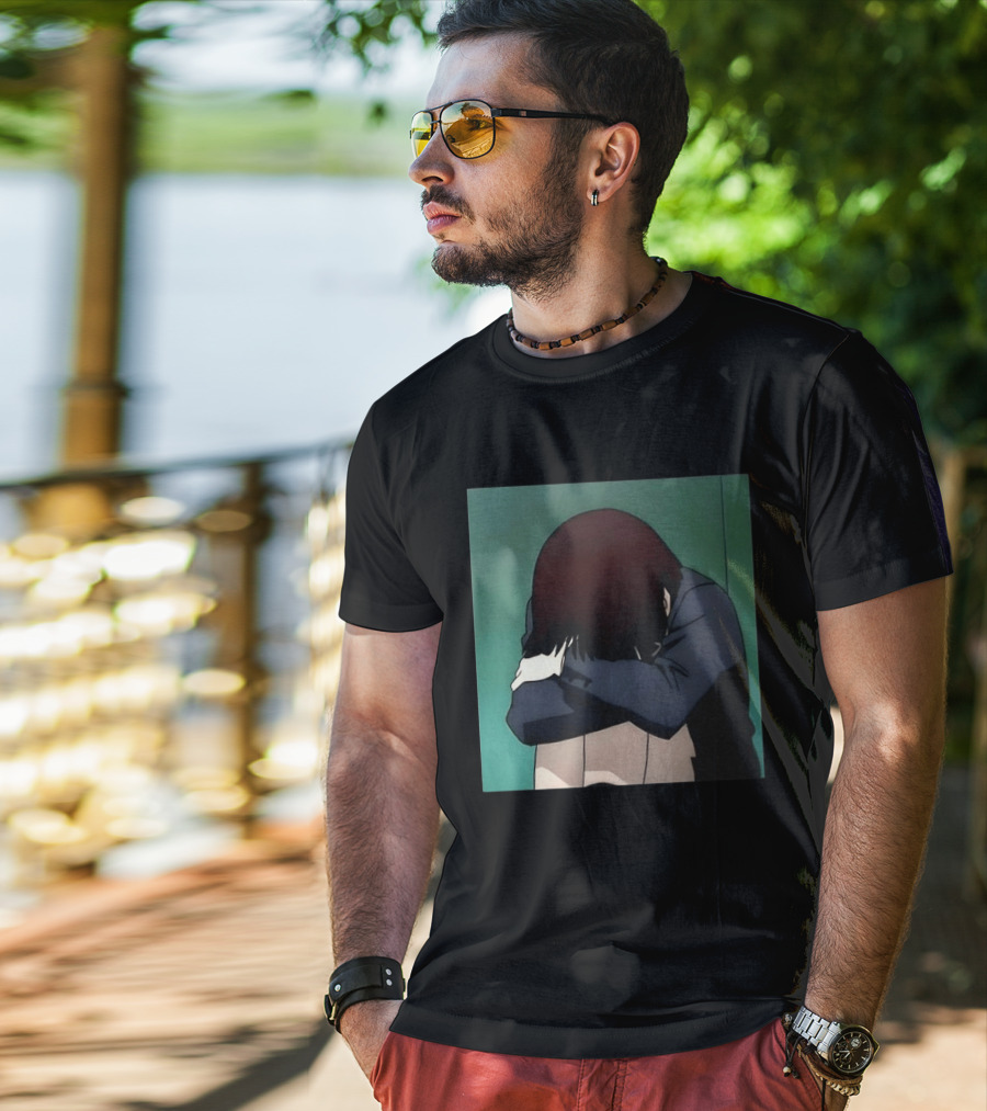 Lain Iwakura Sad Girl In Serial Experiments Lain Anime Iconic Scene T-Shirt