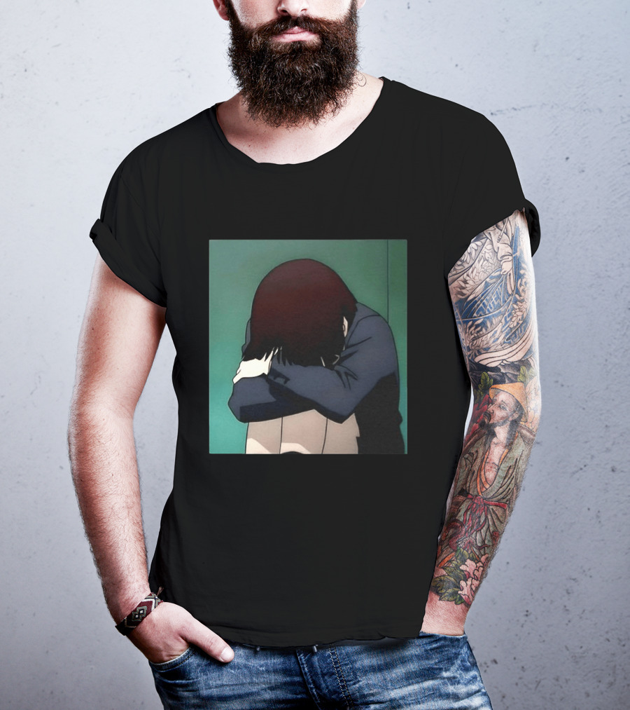 Lain Iwakura Sad Girl In Serial Experiments Lain Anime Iconic Scene T-Shirt