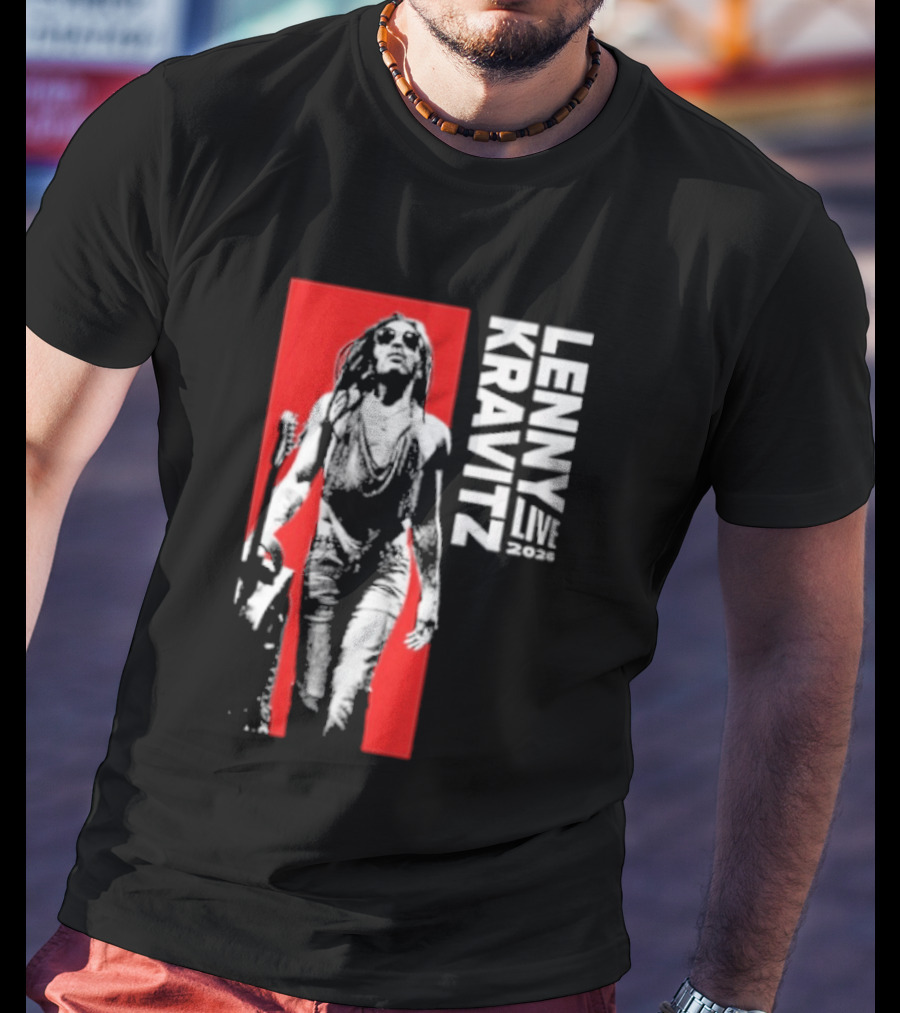 Lenny Kravitz Live 2026 Bold Red T-Shirt