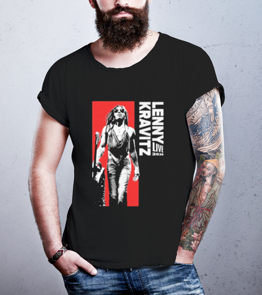 Lenny Kravitz Live 2026 Bold Red T-Shirt