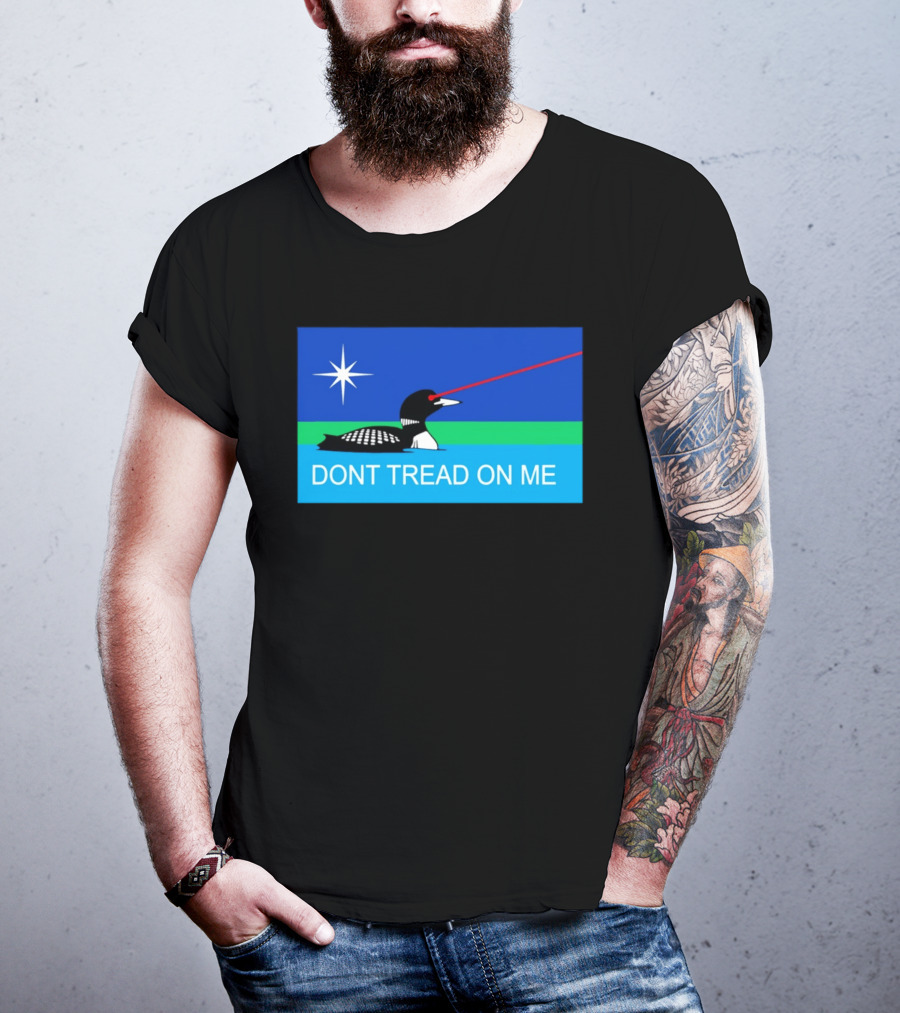 Minnesotans Loon Don't Tread On Me Texas Flag Laser Eyes T-Shirt