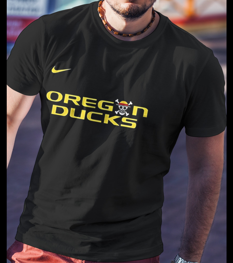 Nike Oregon Ducks One Piece Collaboration Luffy Pirate T-Shirt