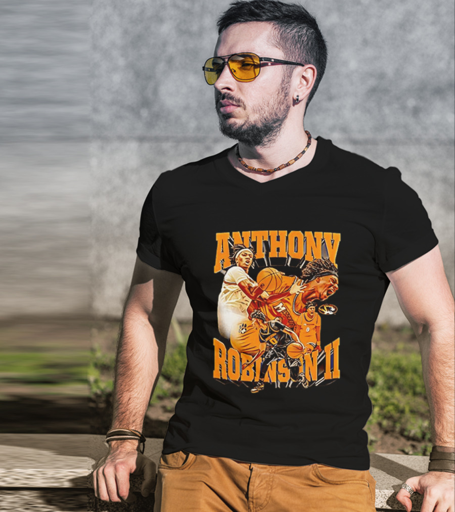 Anthony Robinson II Mizzou Tigers Basketball Player Iconic Moment T-Shirt