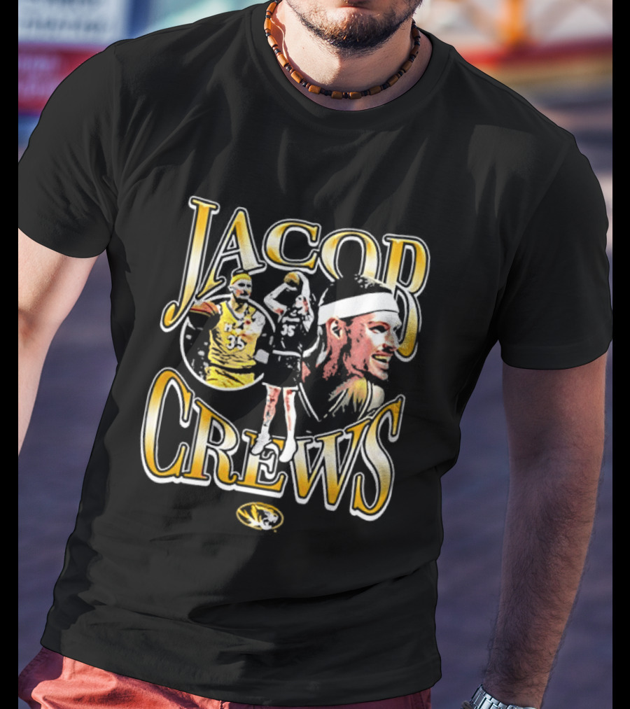 Jacob Crews Mizzou Tigers Basketball Player T-Shirt
