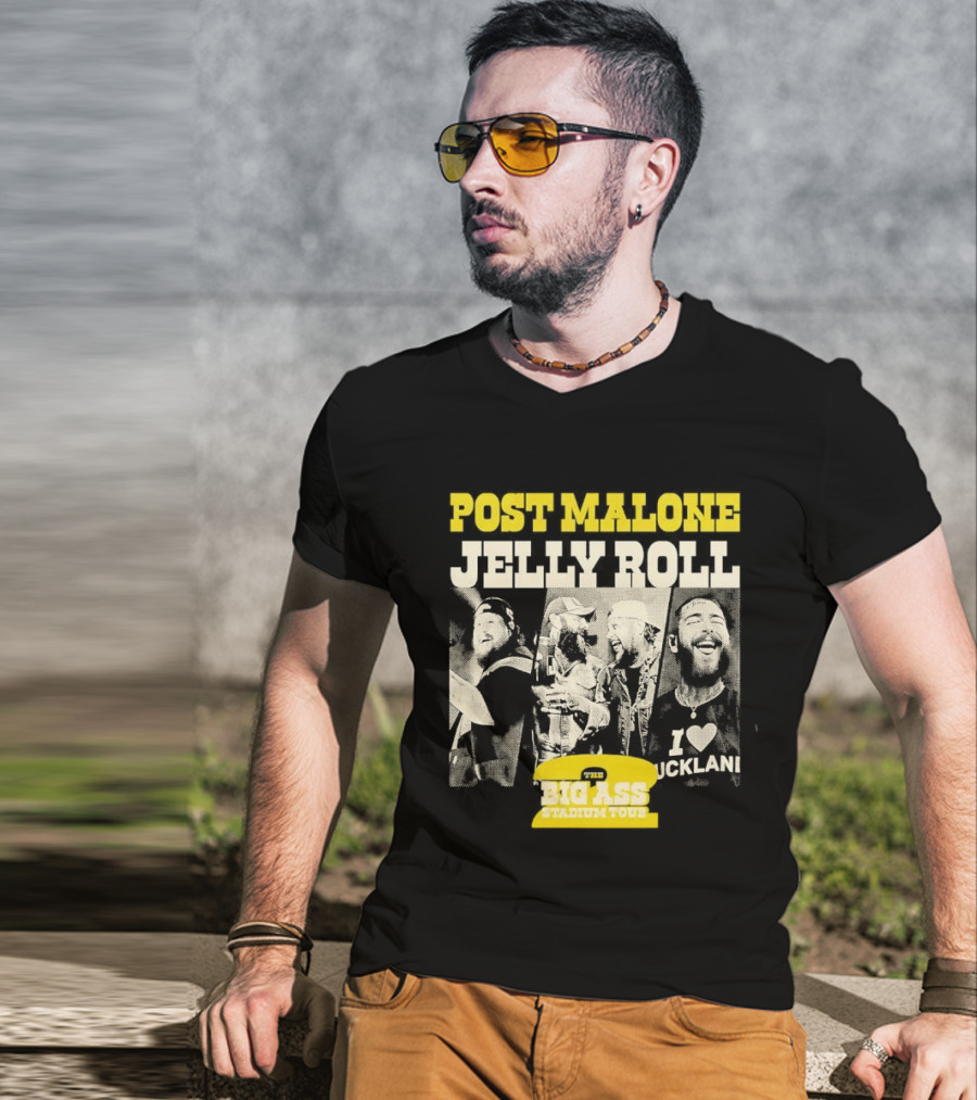 Post Malone Jelly Roll Big Ass Stadium Tour Part 2 T-Shirt