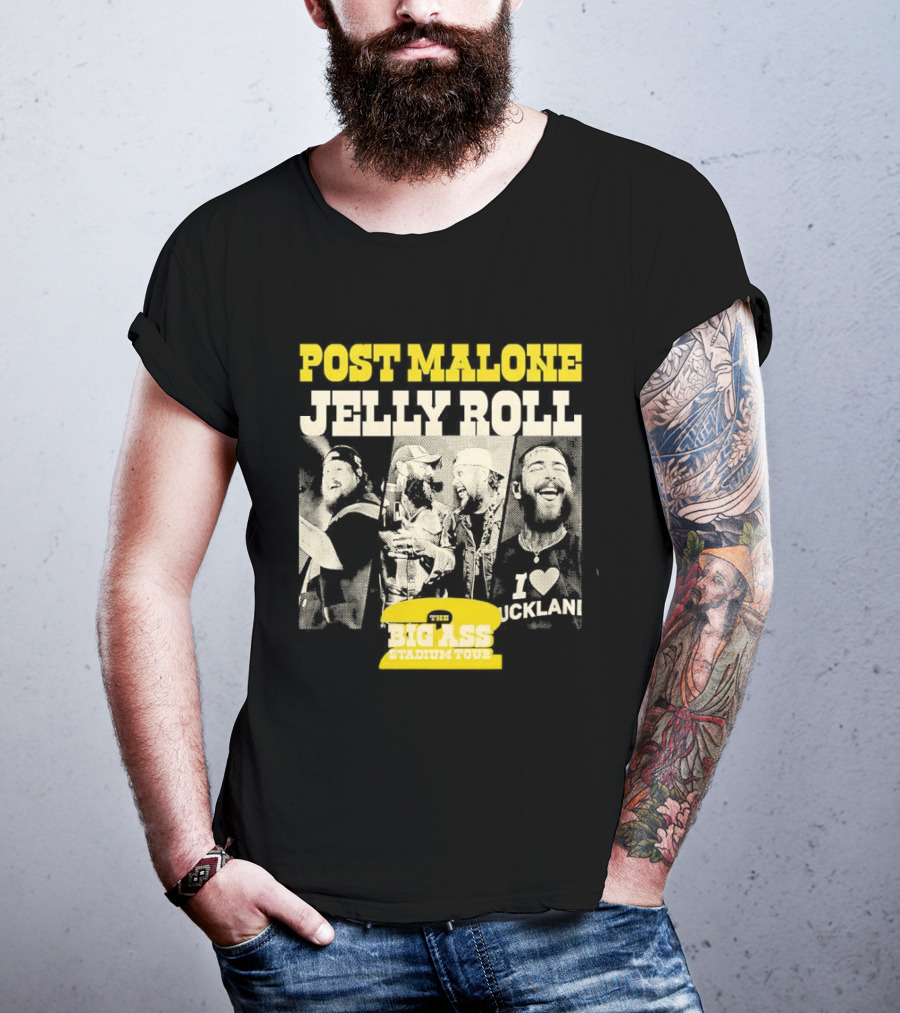Post Malone Jelly Roll Big Ass Stadium Tour Part 2 T-Shirt