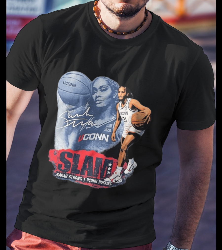 UConn Huskies SLAM Sarah Strong Basketball Legend T-Shirt