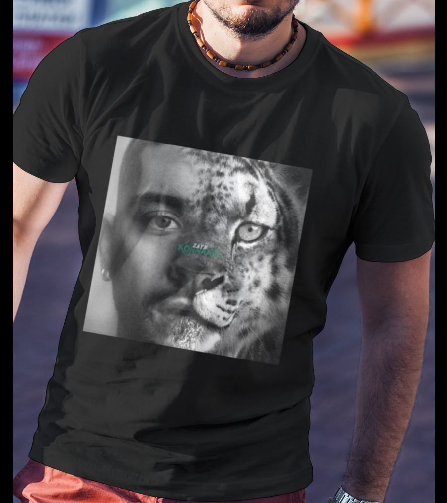 Zayn Konnakol Half Human Half Leopard Face T-Shirt