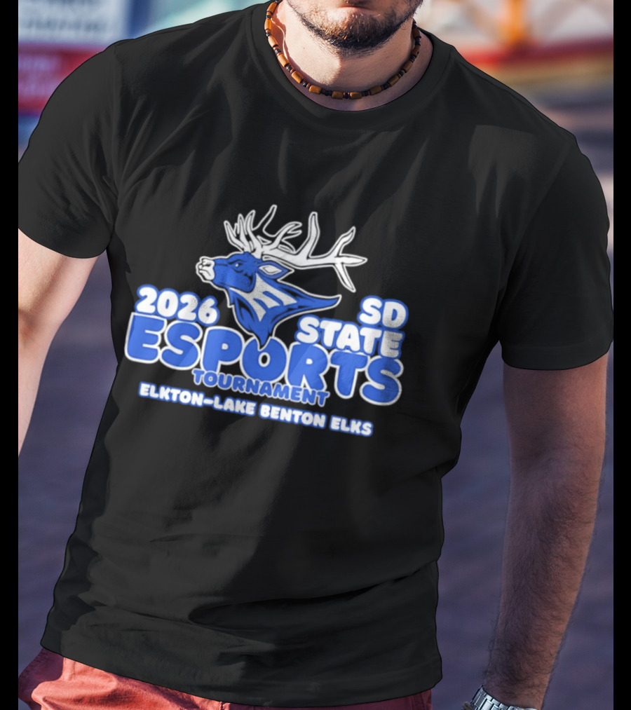 2026 SD State Esports Tournament Elkton Lake Benton Elks Elk Head T-Shirt