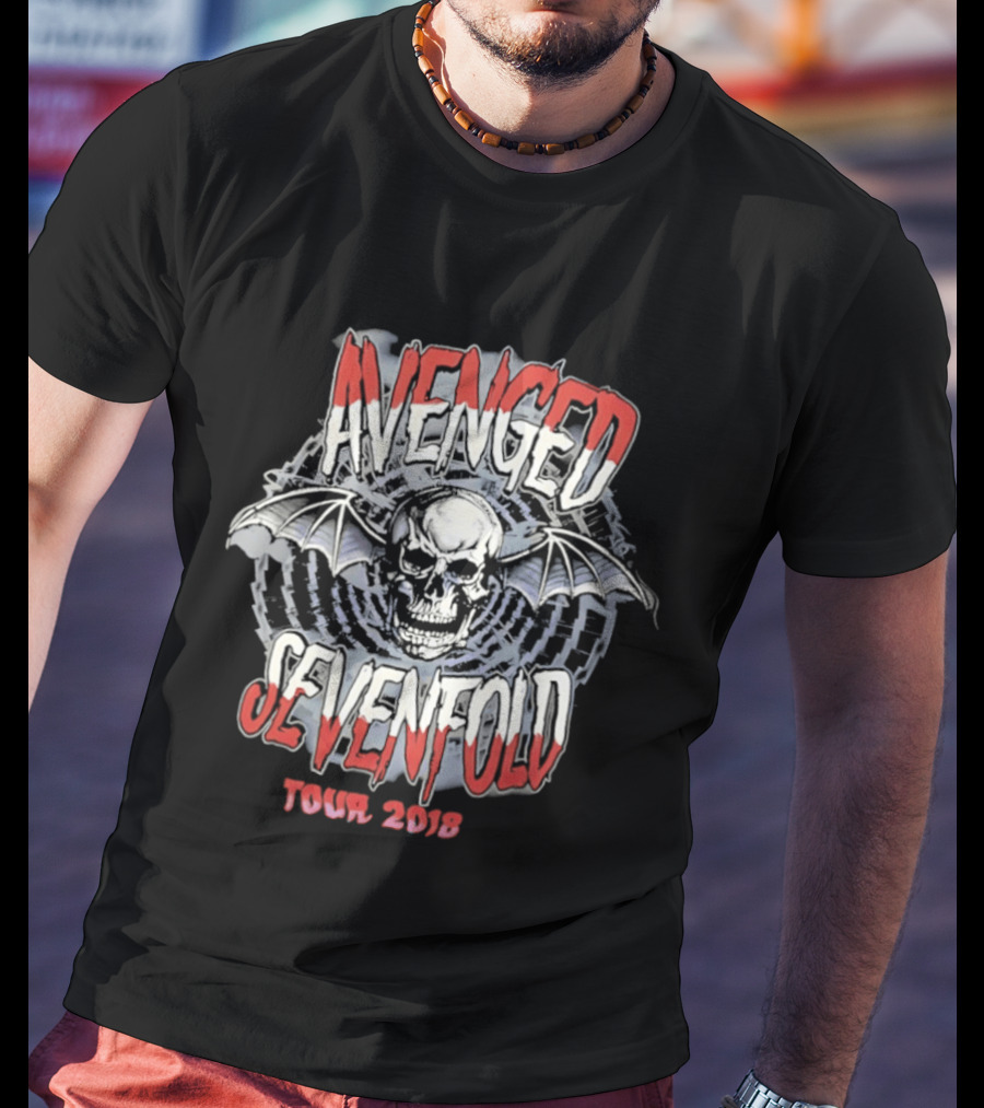 Avenged Sevenfold Tour 2018 Winged Skull Deathbat T-Shirt