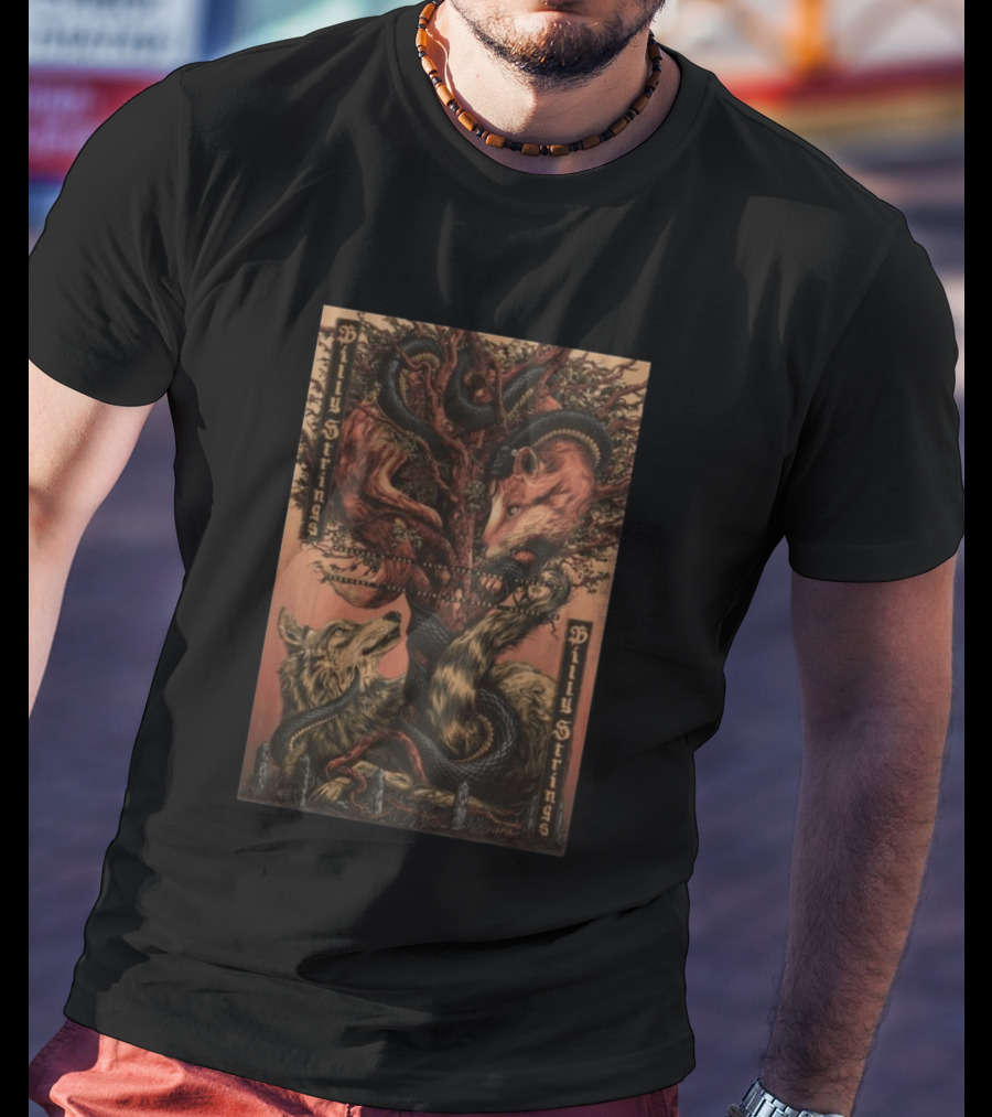 Billy Strings Athens GA February 7 2026 Fox Wolf Snake T-Shirt