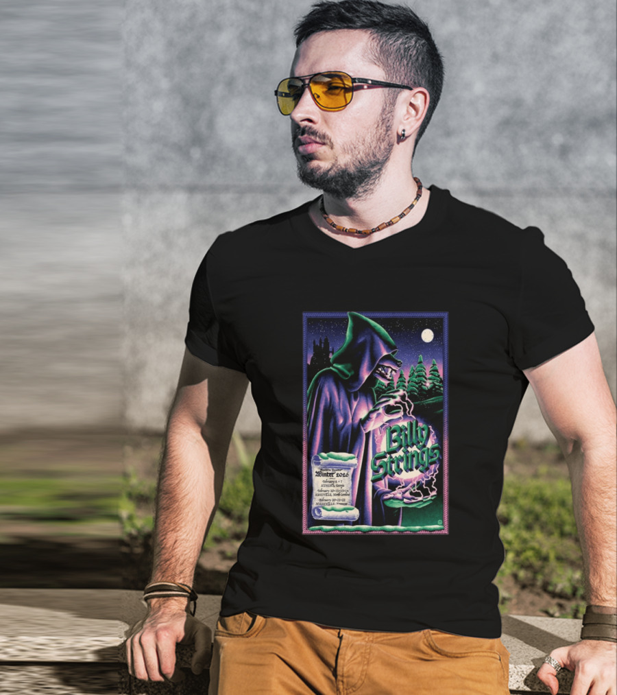 Billy Strings Winter 2026 Athens Asheville Nashville Tour T-Shirt