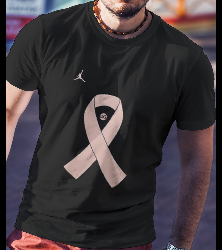 North Carolina Tar Heels Courtney Banghart Pink Out 2026 Jordan Jumpman Ribbon T-Shirt