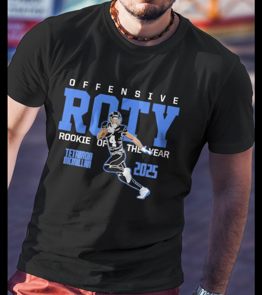 Tetairoa McMillan 2025 Offensive ROTY Rookie Of The Year T-Shirt