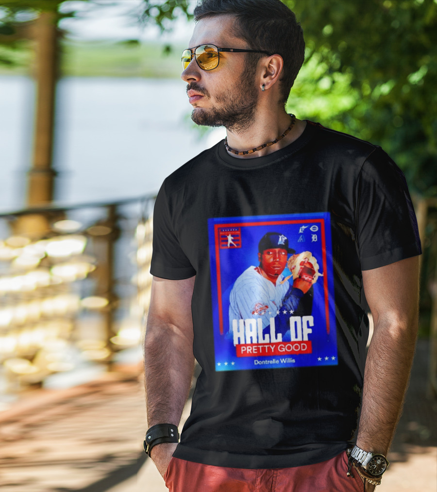 Hall Of Pretty Good Dontrelle Willis Detroit Tigers Baseball Card T-Shirt