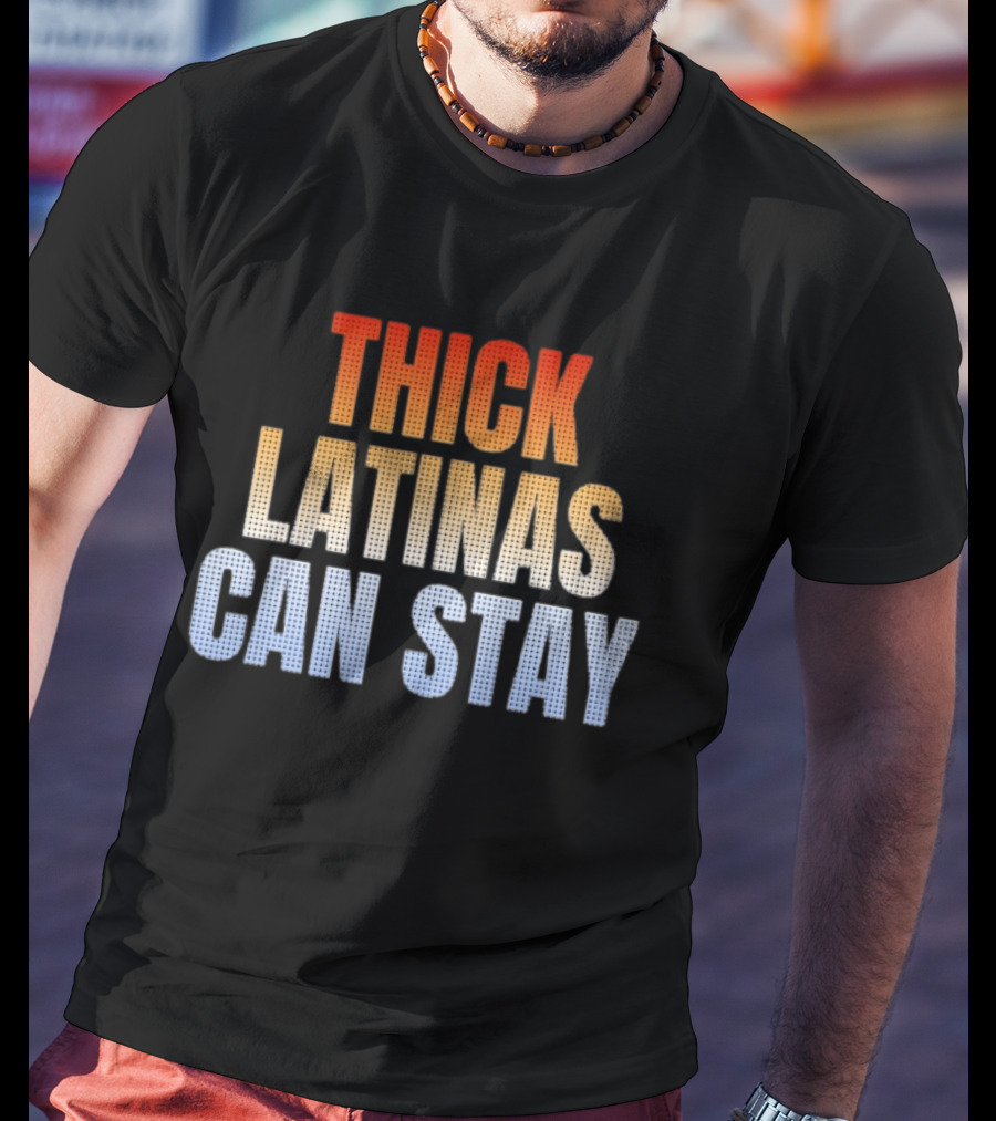 Thick Latinas Can Stay Retro Gradient Pop T-Shirt