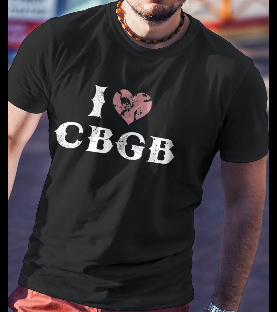 I Love CBGB Heart Icon Retro Music Culture T-Shirt