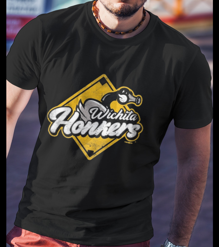 Wichita Honkers Road Sign With Goose Logo And Wind Surge T-Shirt