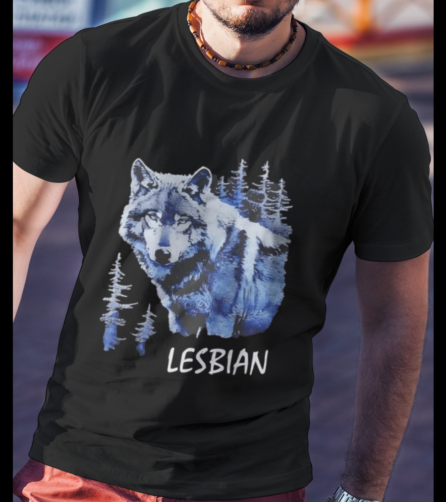 Wolf Lesbian Blue Forest T-Shirt
