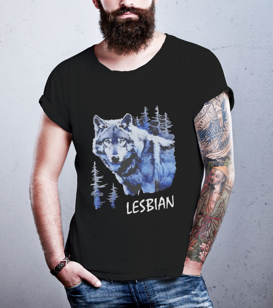 Wolf Lesbian Blue Forest T-Shirt