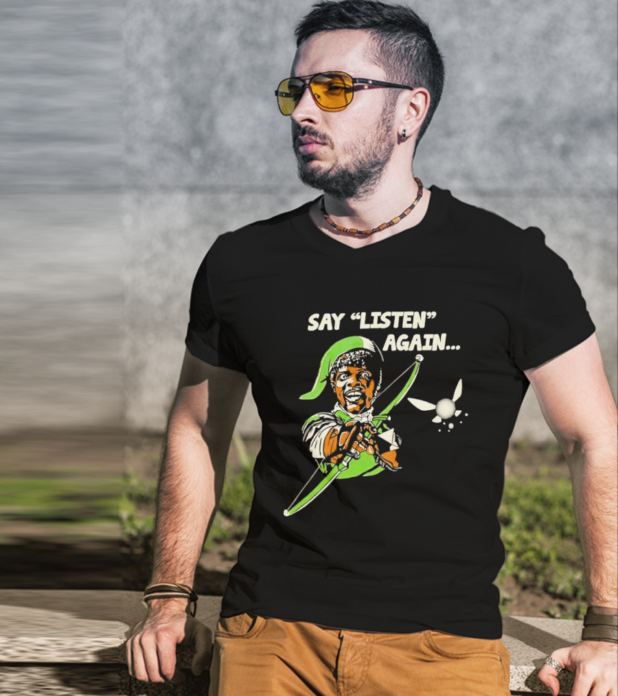 Say Listen Again Jules Winnfield Meets Zelda T-Shirt