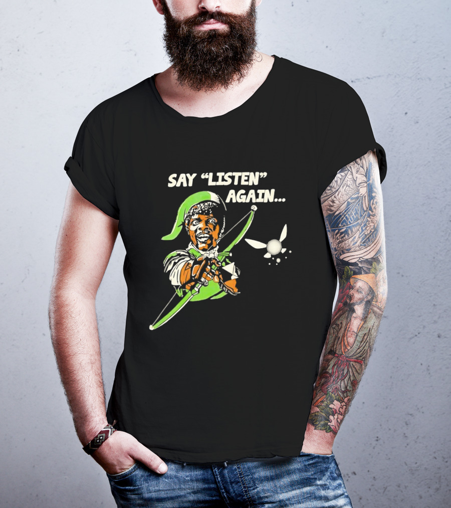 Say Listen Again Jules Winnfield Meets Zelda T-Shirt